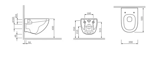 Унитаз подвесной AM.PM Sensation FlashClean C301700WH, Белый - фото 3