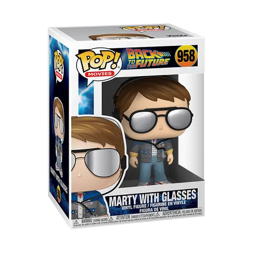 Фігурка Funko Pop Назад у майбутнє Марті з окулярами Back to the Future Marty with glasses 10 см FP BF M 958 - фото 2