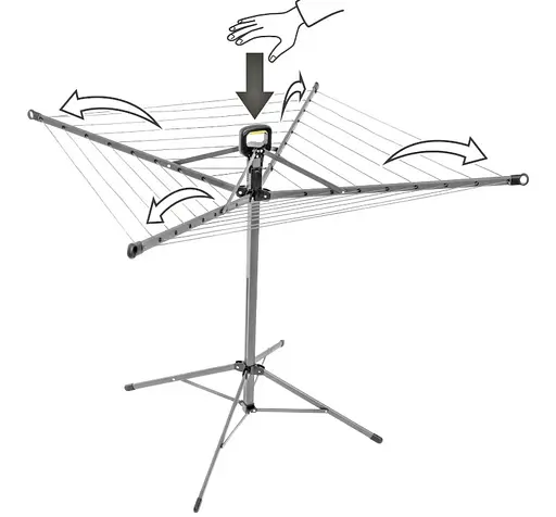 Сушарка для білизни підлогова Casa Si Pop-Up Rotary 20m Grey (CS92039B002) - фото 3