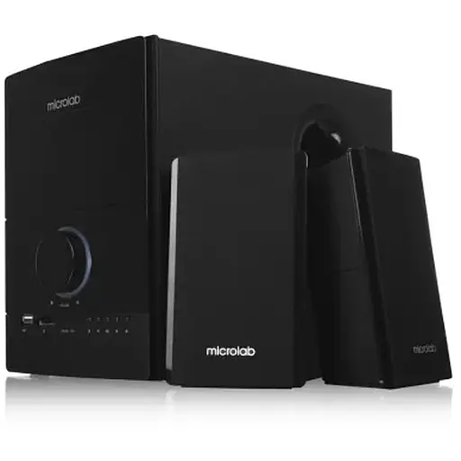 Microlab Акустическая система M-500U 2.1, 40W, mini-jack/USB/SD, пк, черный