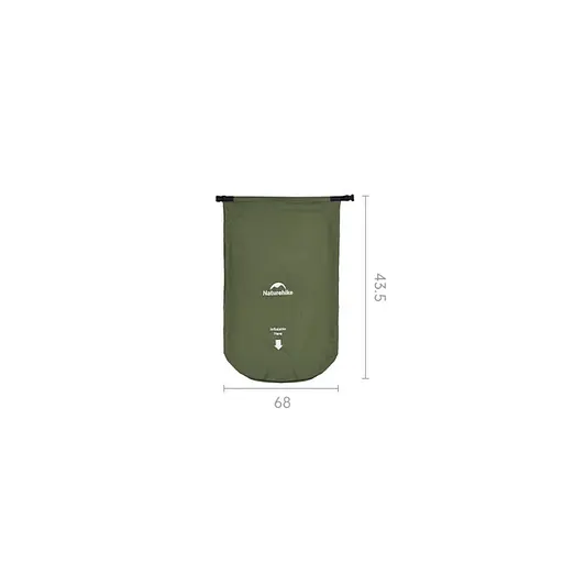 Матрас туристический надувной одноместный Naturehike CNK2550WS019, 200х60х6.5 см, зеленый, для кемпинга с мешком для надува. - фото 11