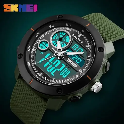 Наручные спортивные часы Skmei 1361 Зеленый - фото 4