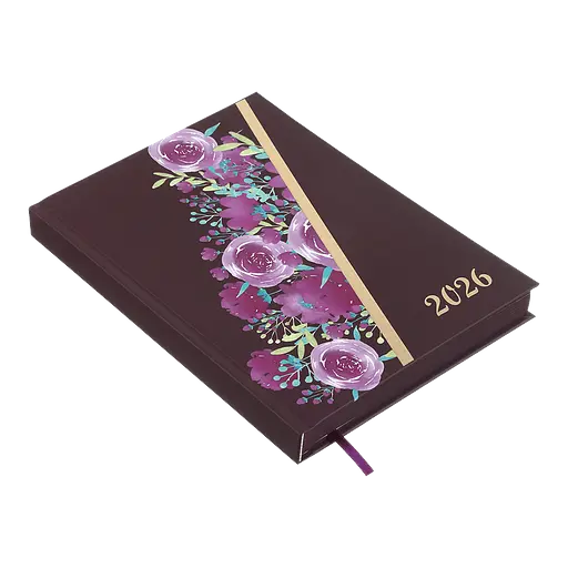 Щоденник датований Buromax Passion 2026 поліграфічний A5 темно-червоний (BM.21160-13) - фото 4