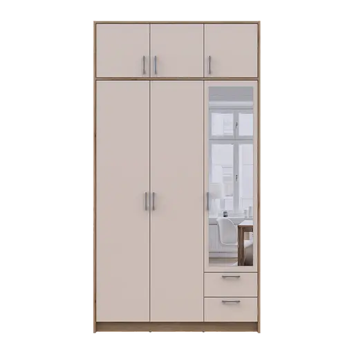 Антресоль Doros Ронді Дуб Артізан/Кашемір 3 ДСП 121х52х41 (80737823) - фото 5