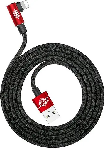 Угловой кабель Baseus MVP Elbow Type Lightning 2 A (CALMVP-09) черно-красный - фото 1