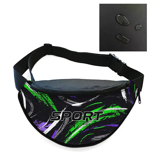 Сумка-бананка мужская/женская Sport 32×16 см с расширителем поясная сумка или сумка через плечо (02890)