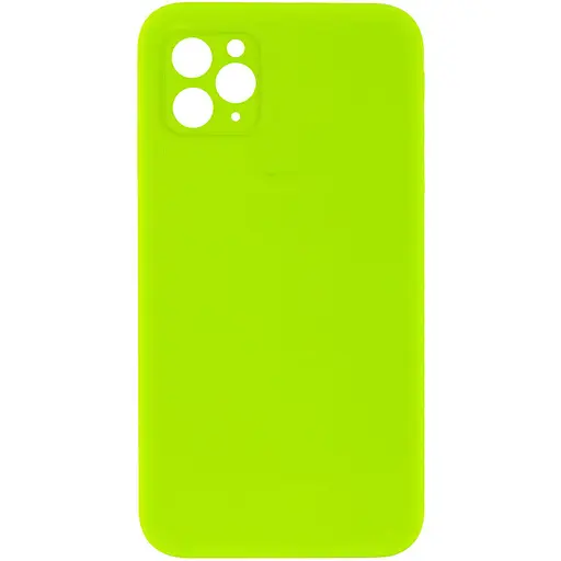Чехол Epik Silicone Case Square Full Camera Protective AA NOLOGO для Apple iPhone 11 Pro 5.8 Салатовый/Neon green