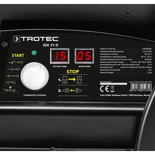 Теплова гармата Trotec IDX 31 D - фото 8