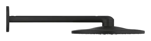 Верхний душ с душевым кронштейном 430 мм, 2 режима струи Grohe Rainshower 310 SmartActive 22123KF0, Черный матовый - фото 4