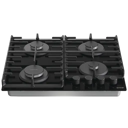 Варильна поверхня Gorenje газова на склі, 60см, чавун, чорний - фото 2