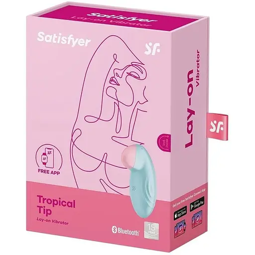 Cмарт-вибратор для клитора Satisfyer Tropical Tip Light Lilac Light Blue - фото 8