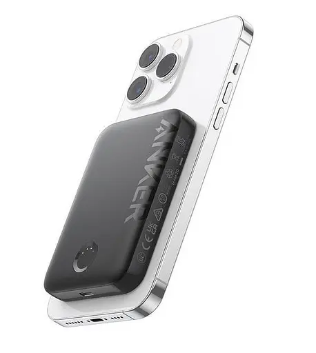 Магнітна батарея Anker MagGo 321 Magnetic Magsafe Powerbank 5000 mAh Повербанк з бездротовою зарядкою чорний - фото 3