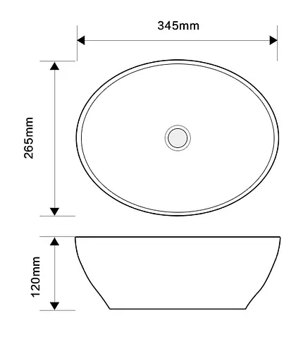 Умивальник накладний Mixxus Premium Ellipse-0107 345x265x120 мм MP6525, Білий - фото 3
