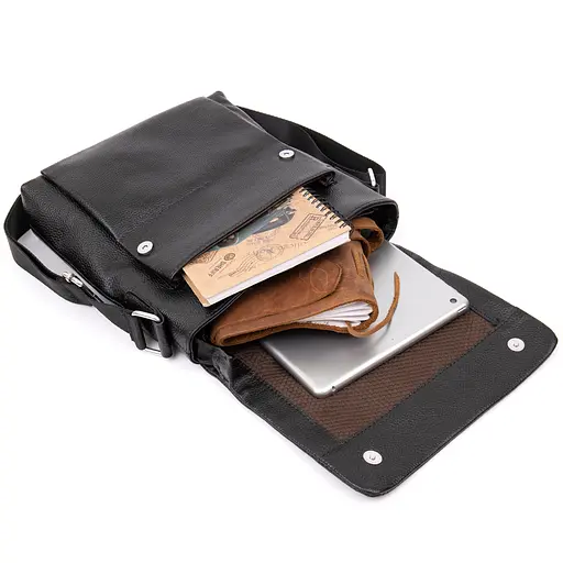 Чоловіча шкіряна сумка Vintage 25х27х5 см sum0013942 - фото 5