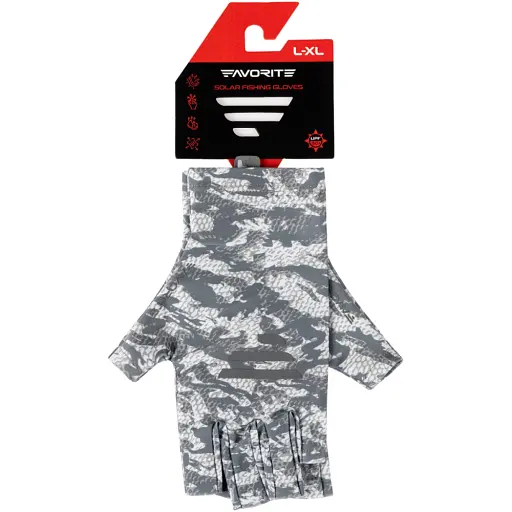 Рукавички Favorite Solar Fishing Gloves 5 Cut L/XL к:grey - фото 5