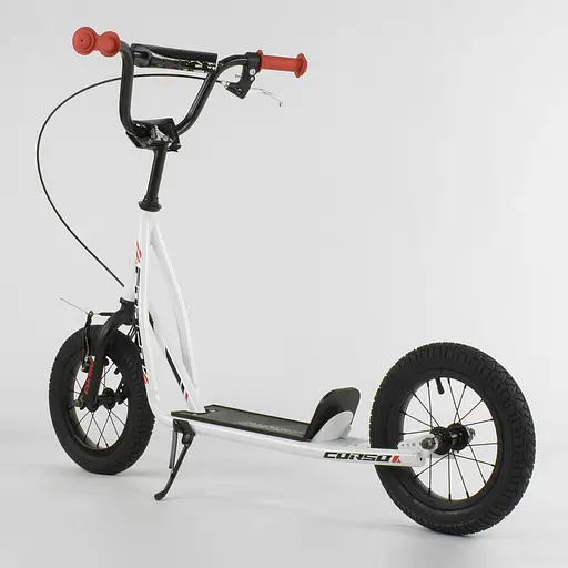 Дитячий самокат Corso 40х15х83-95 см Білий 000231505 - фото 3