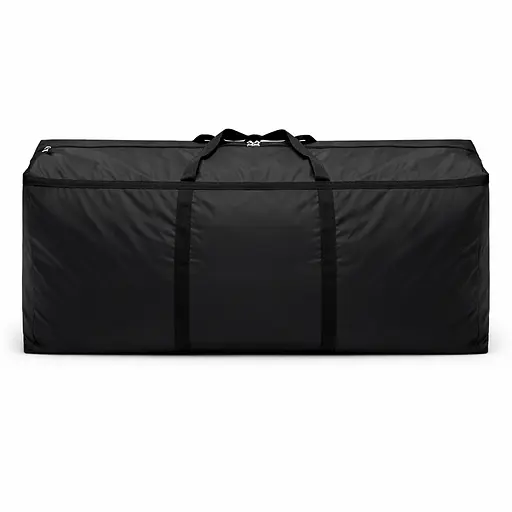 Нейлонова сумка об'ємом 180 л. для зберігання штучної ялинки 120*50*30 см (чорний) - фото 2