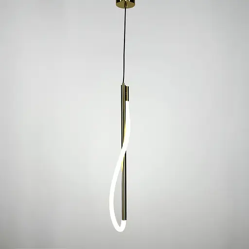 Латунний підвіс з гнучкою LED стрічкою у корпусі 80 см | Арт. CU 22/800 AB | Line F - фото 3