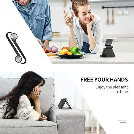 Крепление для телефонов Ugreen LP106 Adjustable Portable Stand Multi-Angle черный 50747 - фото 3