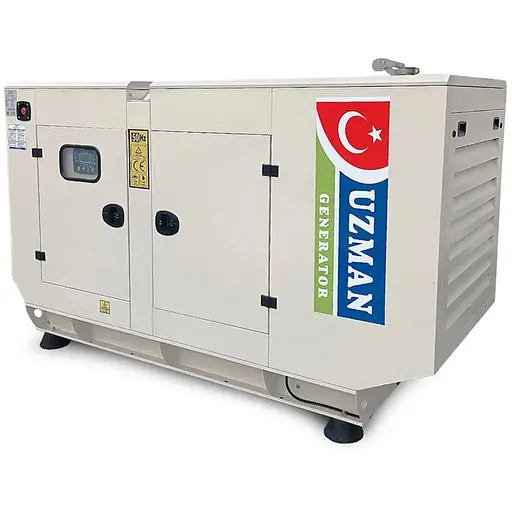 Генератор дизельний Uzman Ricardo 55 KVA/44KW, трифазний 230/400V, 50Hz, об'єм 100л, 2200x1000x1500 мм (AVR+ATS(АВР) в комплекте) Remote Control GSM