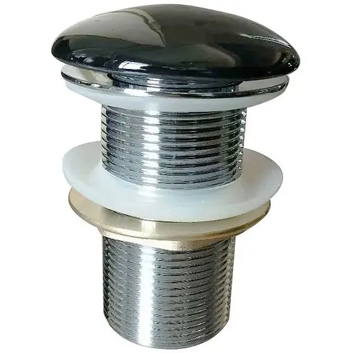 Донний клапан без переливу чорний Volle 90-00-037black, Чорний - фото 1