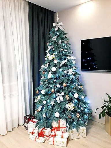 Штучна пухнаста ялинка Еліт (висота 3.50 м) лита (Блакитна) - фото 4