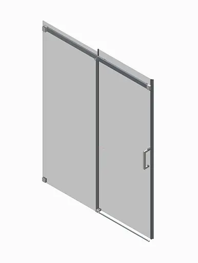 Двері в нішу Koer SR SD02-140x200-TR-01 прозоре скло Easy Clean 8 мм, хром KR5383, універсальні, прозорий, хром - фото 6