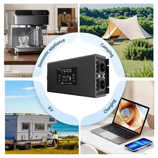 Инвертор преобразователь напряжения DATOUBOSS 24-230v 2000/4000W чистый синус - фото 6