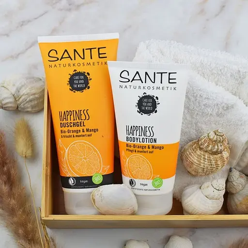 БИО-Гель для душа HAPPINESS Апельсин и Манго SANTE 200 мл - фото 2