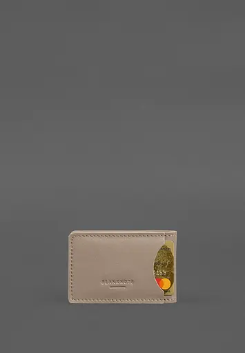 Кожаная обложка на удостоверение ГСЧС с карманом светло-бежевая - фото 6