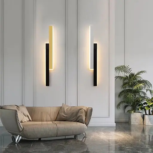 Праве бра у чорно-латунному корпусі 60 см Арт. WJ 012/2 BK+AB RIGHT Line F - фото 7