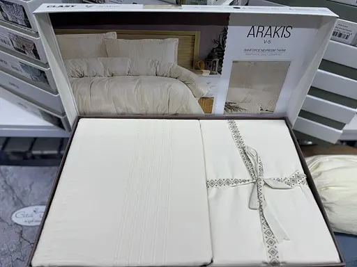 Постельное белье Arakis V5 Ekru Ранфорс Жаккард Clasy pbe0052100 - фото 3