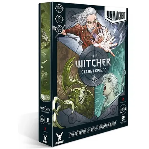 Настольная игра Geekach Games Unmatched: The Witcher. Сталь и серебро (Steel and Silver) (укр.) (GKCH0249) - фото 1