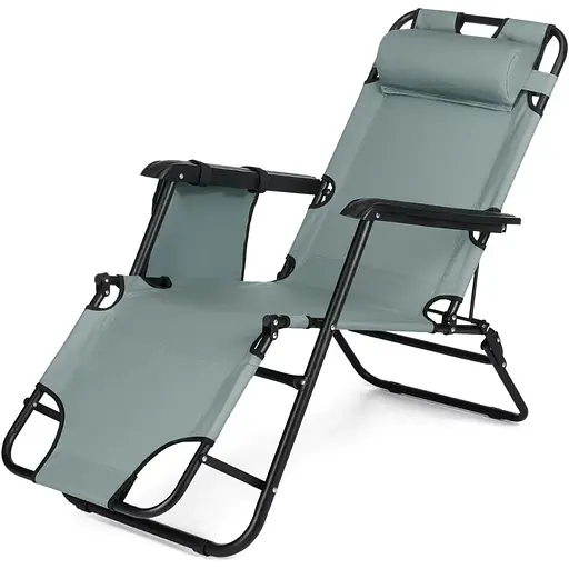 Шезлонг лежак Outtec раскладной графит