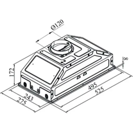 Вытяжка встроенная Ardesto HFI-F700MW White [142609] - фото 3