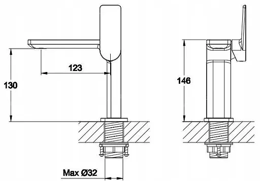 Змішувач для раковини Omnires Parma chrome (PM7410XCR) - фото 4
