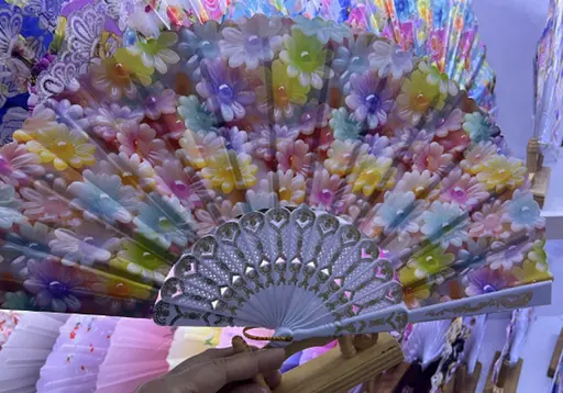 Аксессуар веер Цветы C2835 (в ассортименте) - фото 2