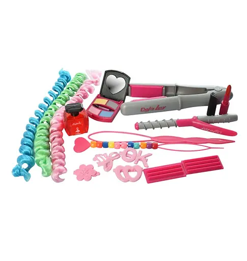 Кукла голова для причёсок 8415 DEFA, плойка, косметика, заколочки, коробке (6200000008431) МИКС - фото 3