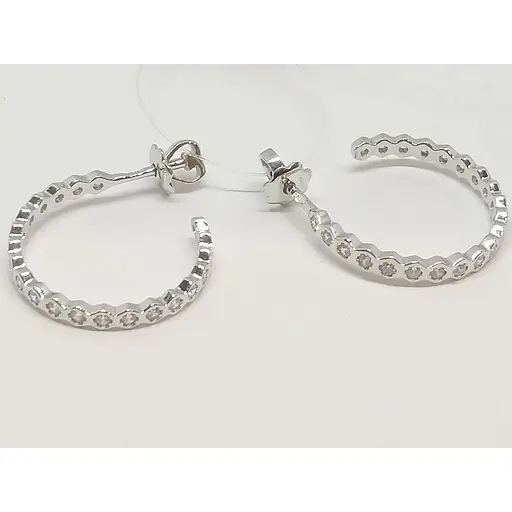 Серебряные пуссеты Qvaliz с фианитами. 902-01211 - фото 2