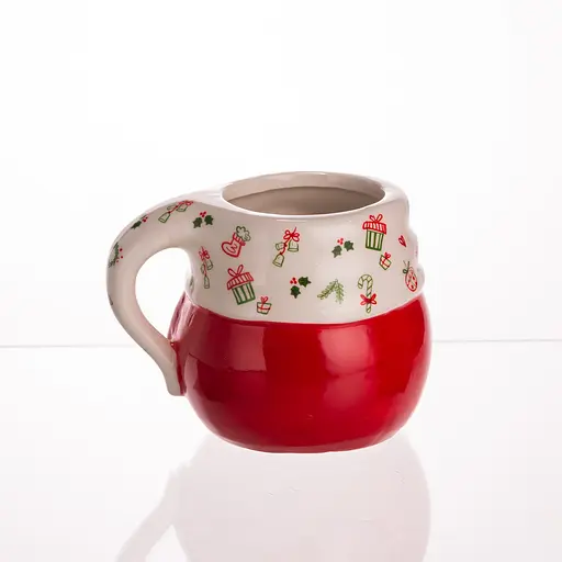 Новогодняя фарфоровая чашка Merry Cristmas Yiwu CR-1-13 - фото 5