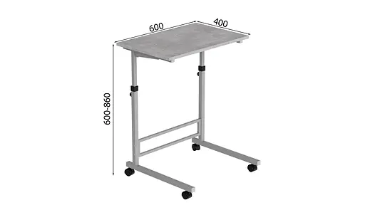 Стіл приставний Ferrum-decor Аміго 62x60x40 метал Сірий ДСП Бетон 16мм (FRD-102546) - фото 2