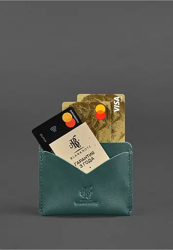 Женский кожаный кейс-слим 5.0 зеленый - фото 3