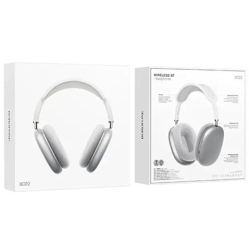 Накладні бездротові навушники Borofone BO22 Elegant Silver - фото 3