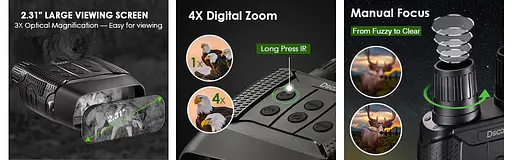 Бинокль ночного видения Dsoon Night Vision NV3182 (до 300м в темноте) - фото 10