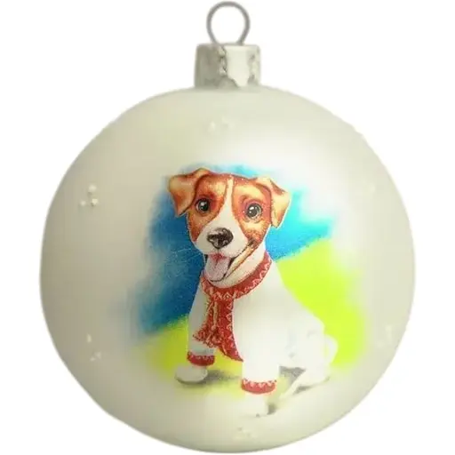 Ялинкова прикраса Санта Шоп Тамподрук Все буде Україна - пес Патрон скло (4820001113525)