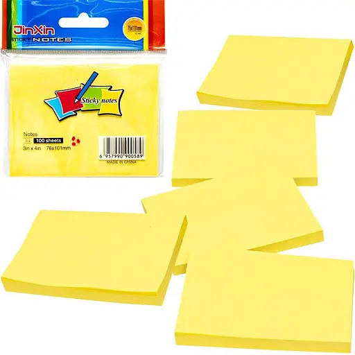 Бумага для заметок "Стикеры" A4-Y 76 x 101 мм, 100 листов