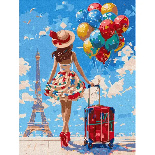 Набор для росписи по номерам Первое путешествие, Ideyka, 30x40 см, КНО8475