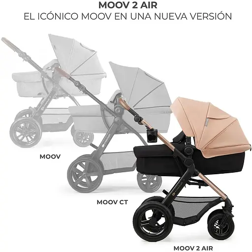 Коляска універсальна 3 в 1 Kinderkraft Moov 2 Air Sand Beige (KSMOOV02BEG0000) - фото 16