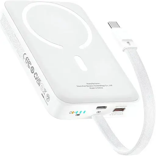 Зовнішній акумулятор Baseus Magnetic Mini 10000mAh 30W White (P1002210B223-00) [140838]