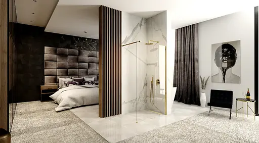 Душова стінка Rea Aero 80 gold REA-K8439 - фото 3